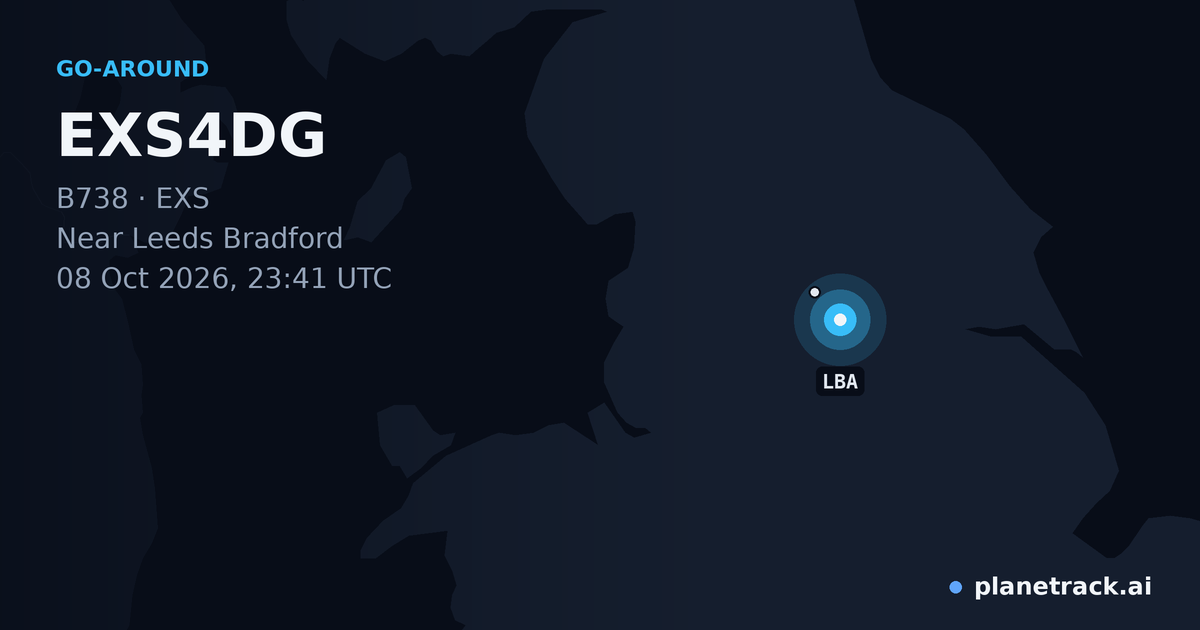 Map of where EXS4DG's go-around happened