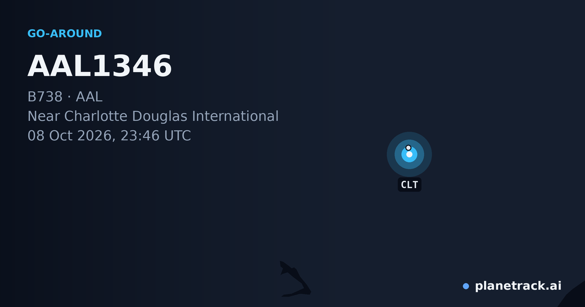 Map of where AAL1346's go-around happened