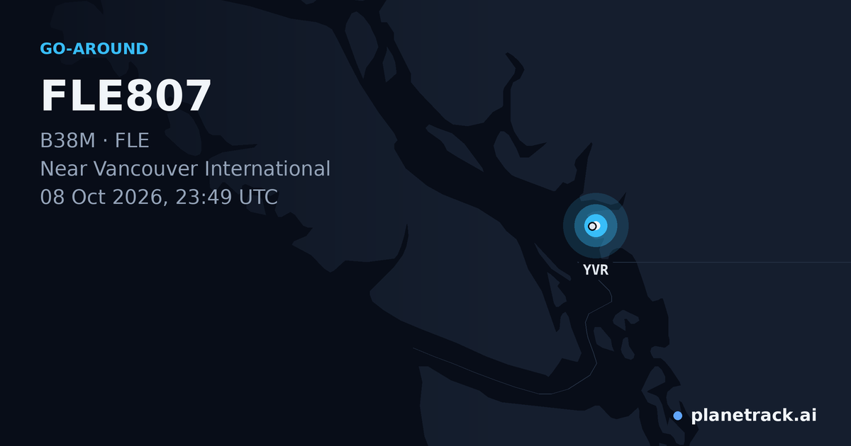 Map of where FLE807's go-around happened