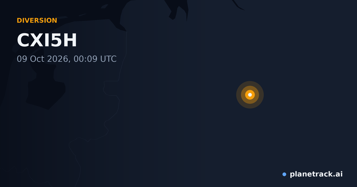 Map of where CXI5H's diversion happened