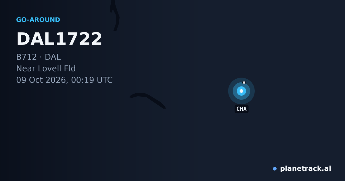 Map of where DAL1722's go-around happened