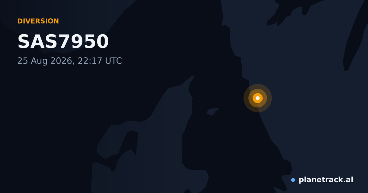 Map of where SAS7950's diversion happened