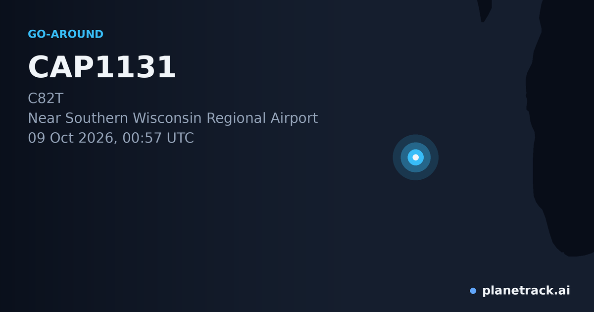 Map of where CAP1131's go-around happened
