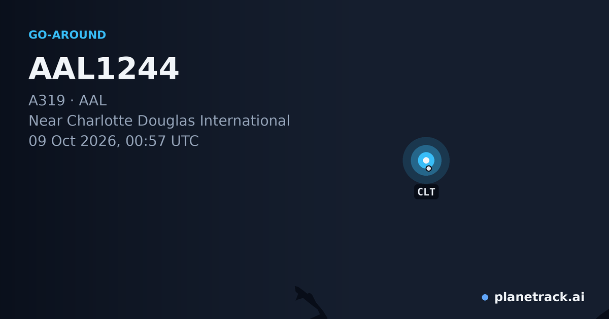 Map of where AAL1244's go-around happened