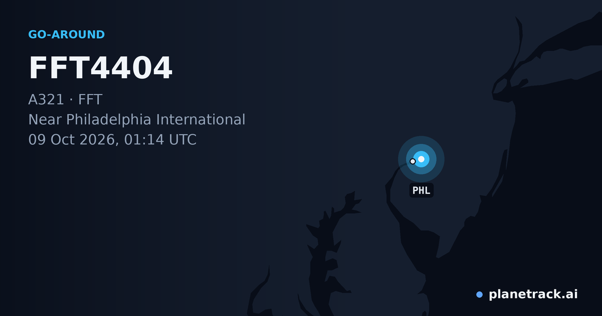 Map of where FFT4404's go-around happened