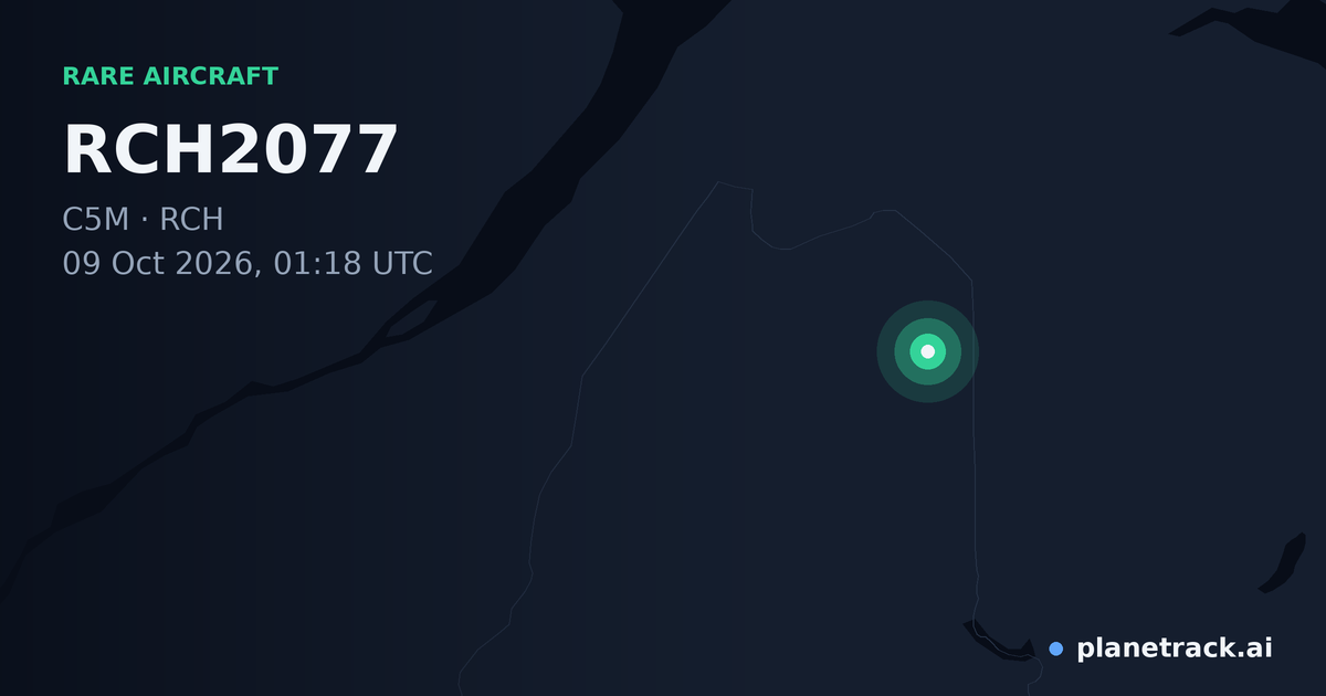 Map of where RCH2077's rare aircraft happened