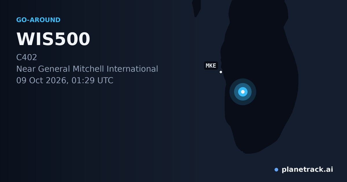 Map of where WIS500's go-around happened