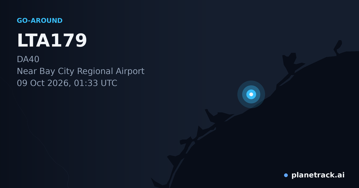 Map of where LTA179's go-around happened