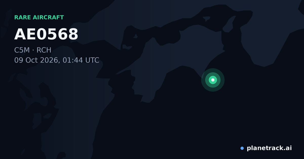 Map of where AE0568's rare aircraft happened