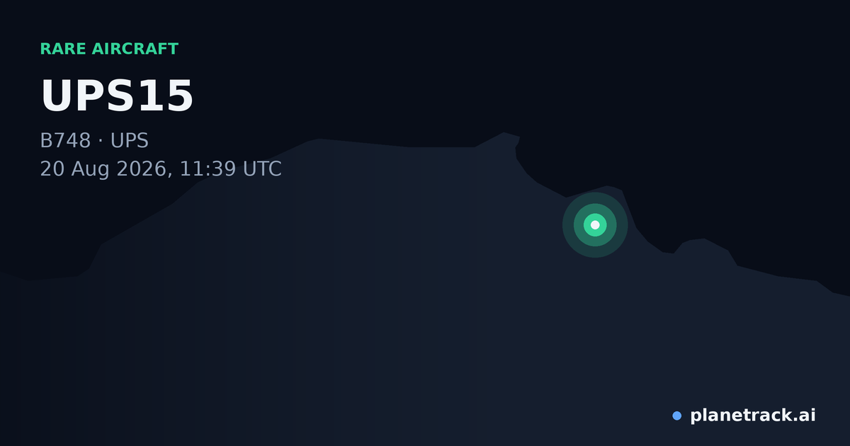Map of where UPS15's rare aircraft happened