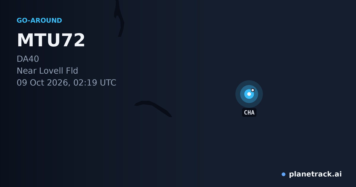 Map of where MTU72's go-around happened