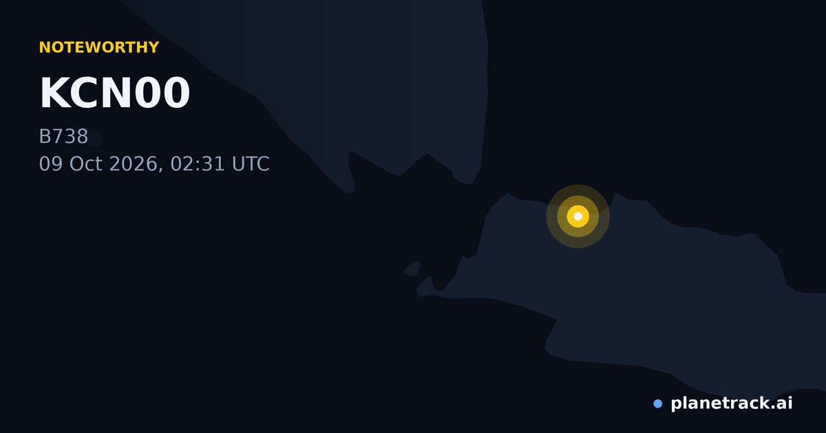 Map of where KCN00's special aircraft happened