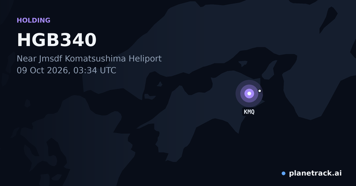 Map of where HGB340's holding pattern happened