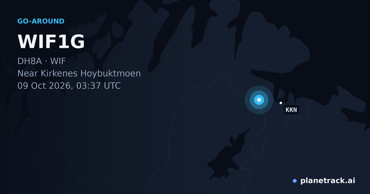 Map of where WIF1G's go-around happened