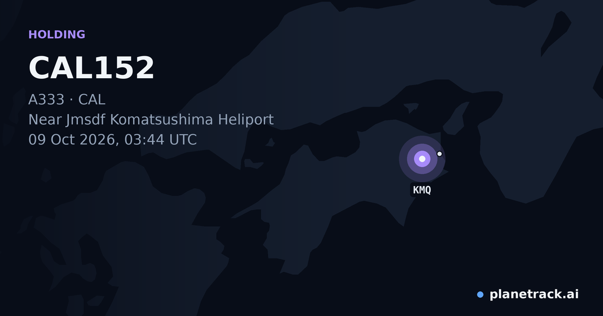 Map of where CAL152's holding pattern happened