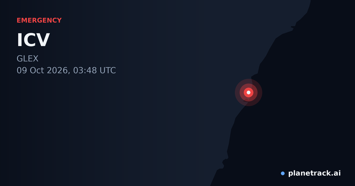 Map of where ICV's emergency: squawk 7700 happened