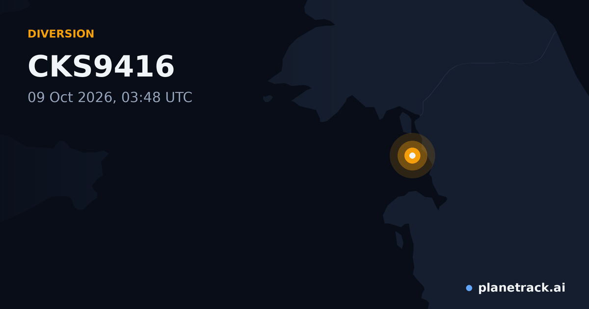 Map of where CKS9416's diversion happened