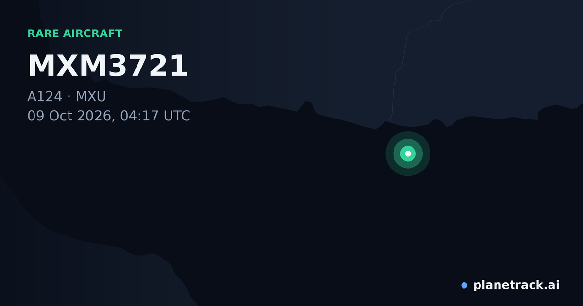 Map of where MXM3721's rare aircraft happened