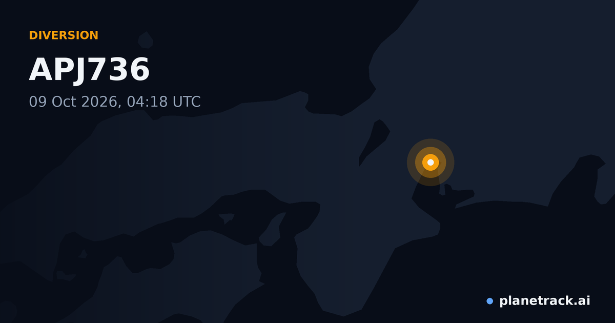 Map of where APJ736's diversion happened