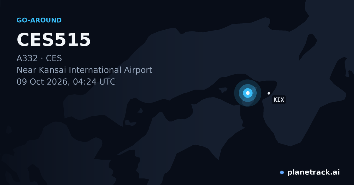 Map of where CES515's go-around happened