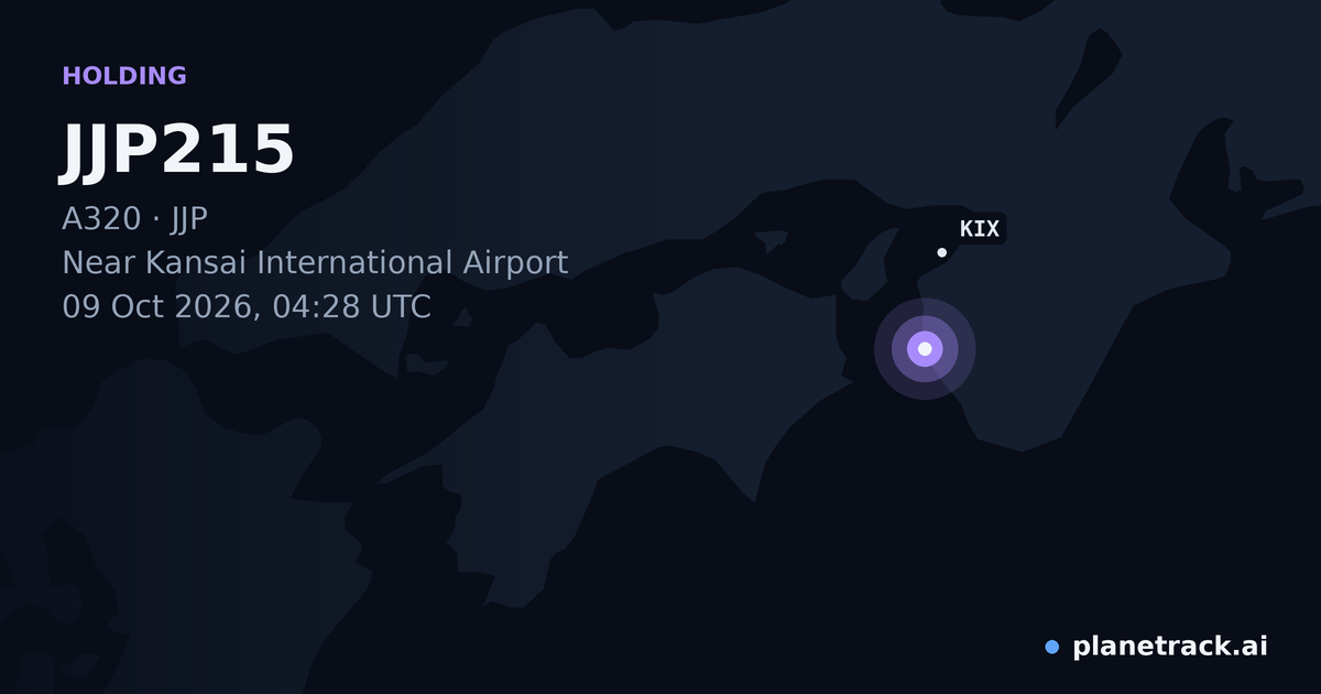 Map of where JJP215's holding pattern happened