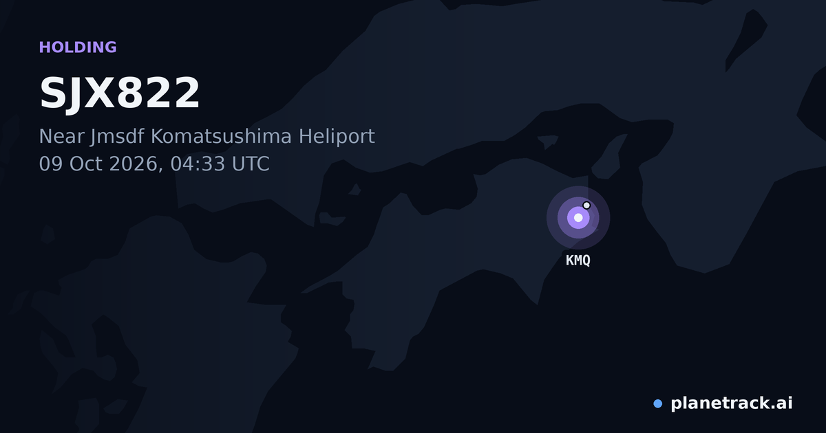 Map of where SJX822's holding pattern happened