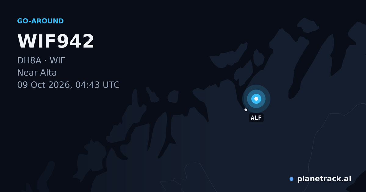 Map of where WIF942's go-around happened