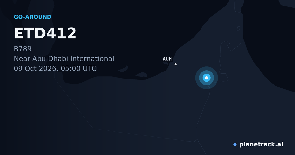 Map of where ETD412's go-around happened