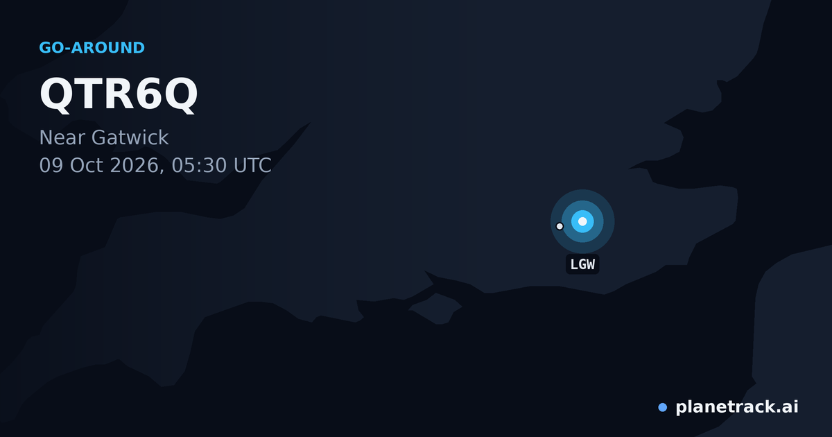 Map of where QTR6Q's go-around happened