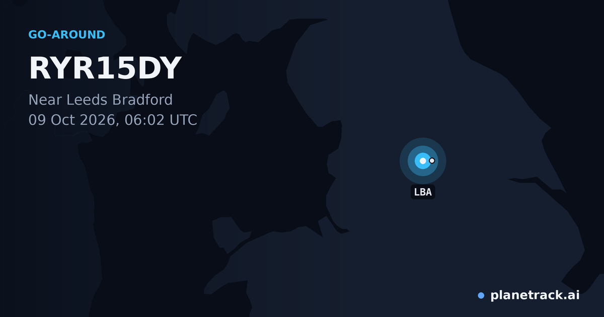 Map of where RYR15DY's go-around happened