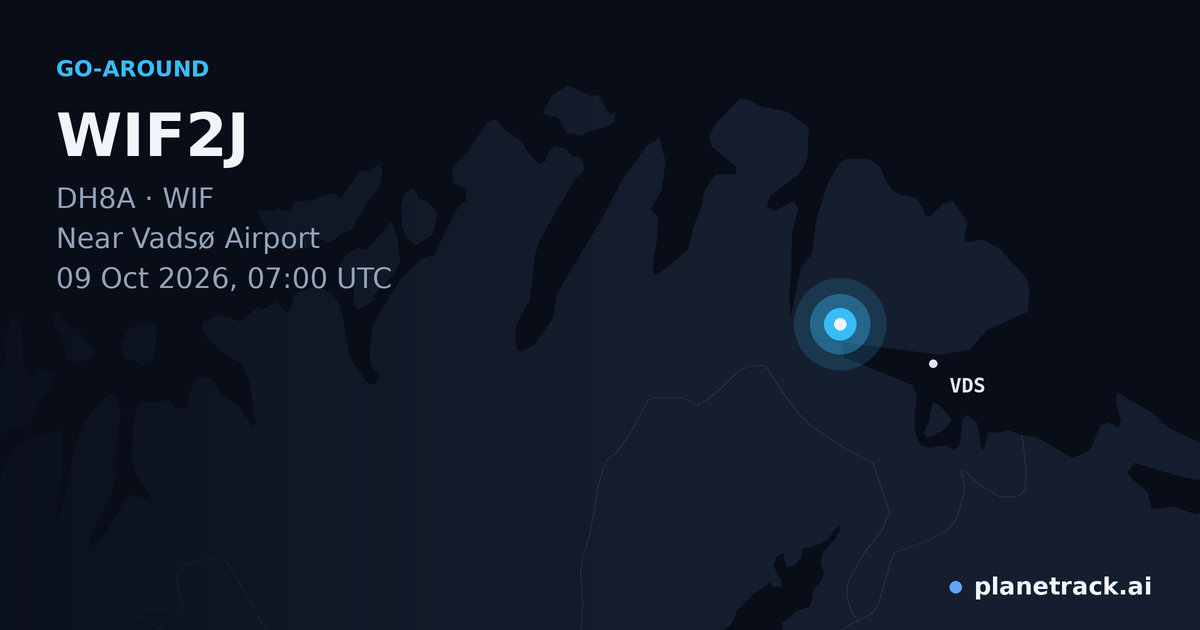 Map of where WIF2J's go-around happened