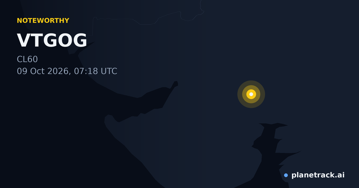 Map of where VTGOG's special aircraft happened