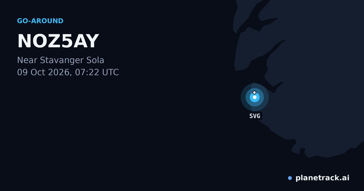 Map of where NOZ5AY's go-around happened