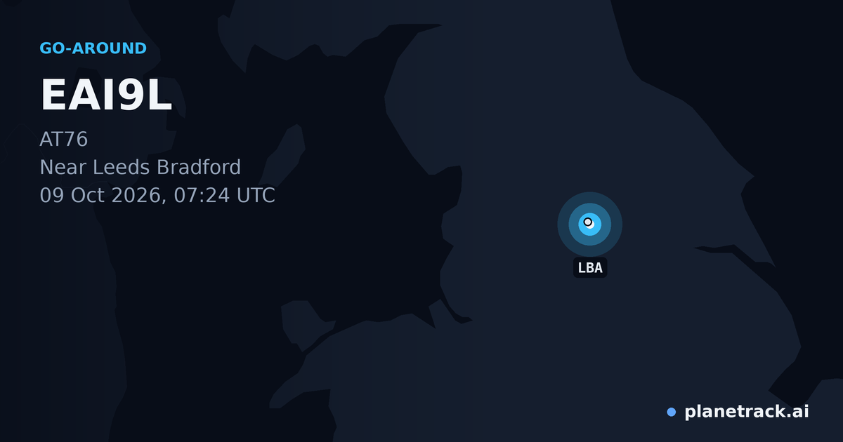 Map of where EAI9L's go-around happened