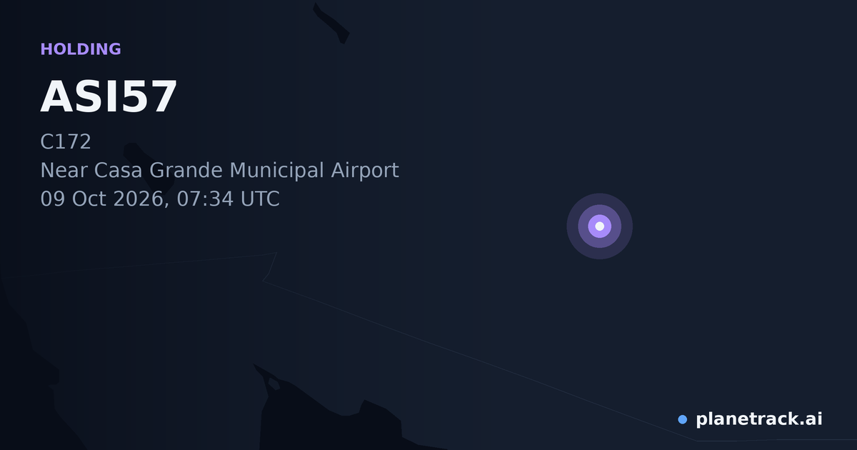 Map of where ASI57's holding pattern happened