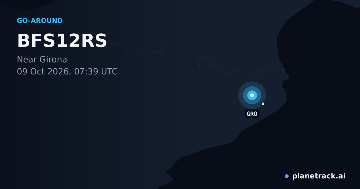 Map of where BFS12RS's go-around happened