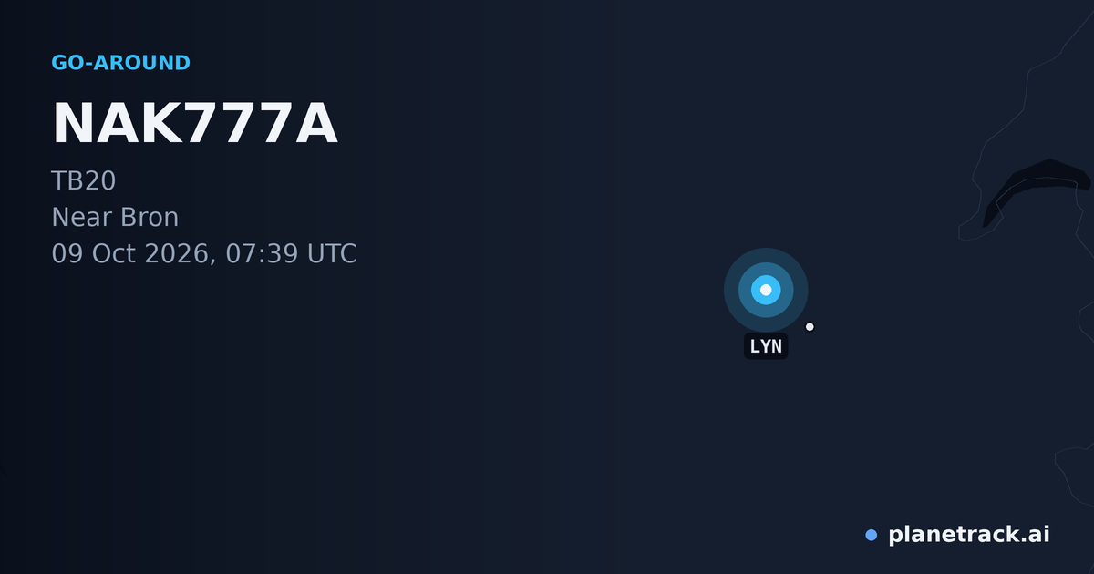 Map of where NAK777A's go-around happened