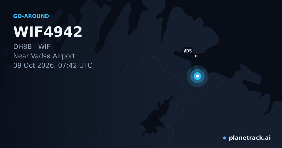 Map of where WIF4942's go-around happened
