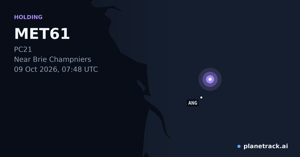 Map of where MET61's holding pattern happened