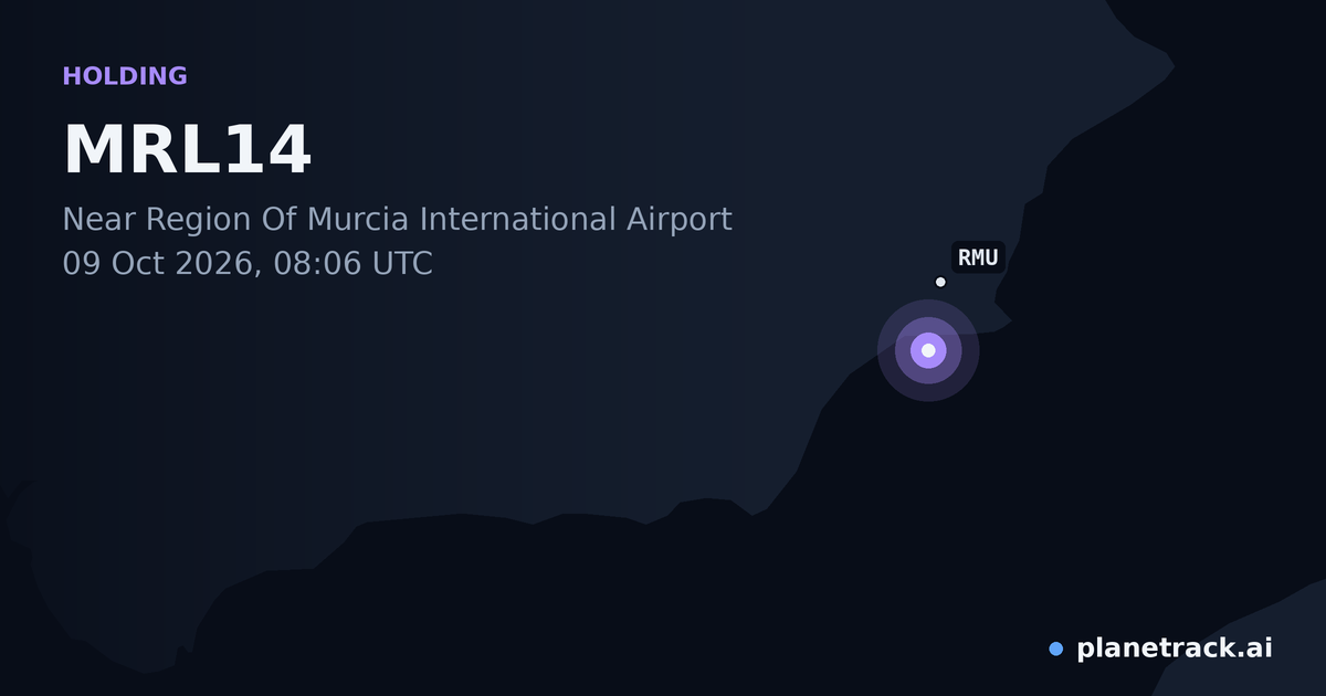 Map of where MRL14's holding pattern happened