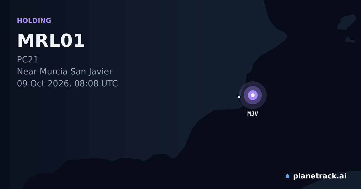 Map of where MRL01's holding pattern happened