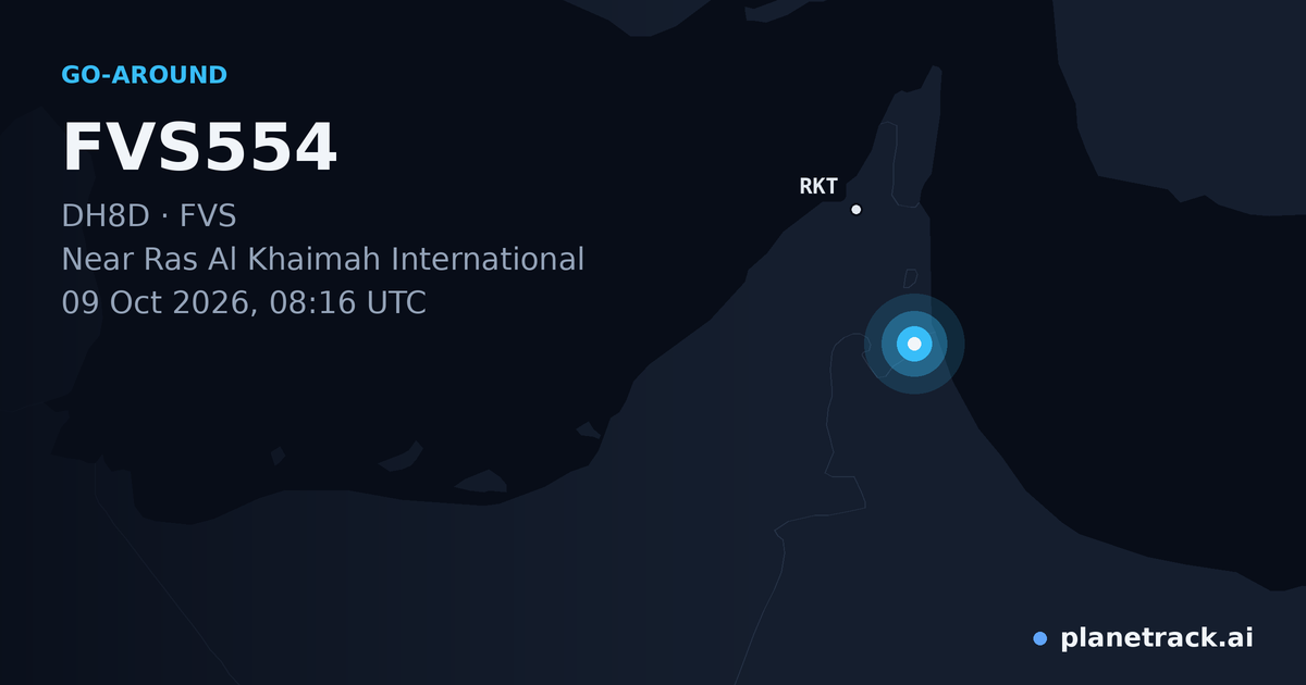 Map of where FVS554's go-around happened