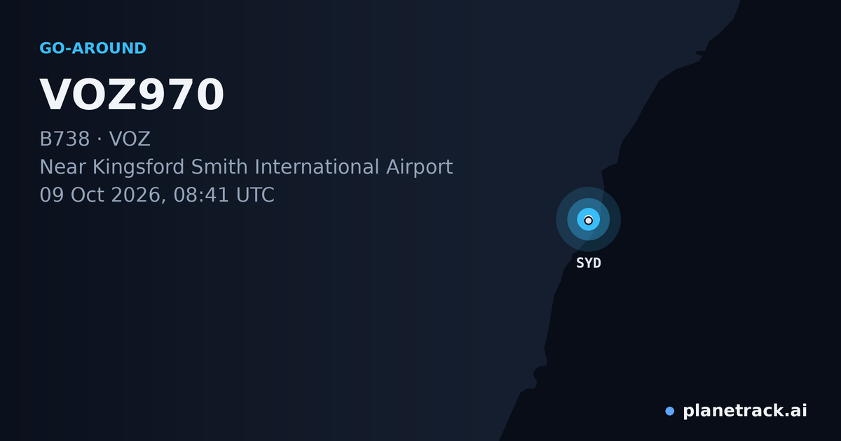 Map of where VOZ970's go-around happened