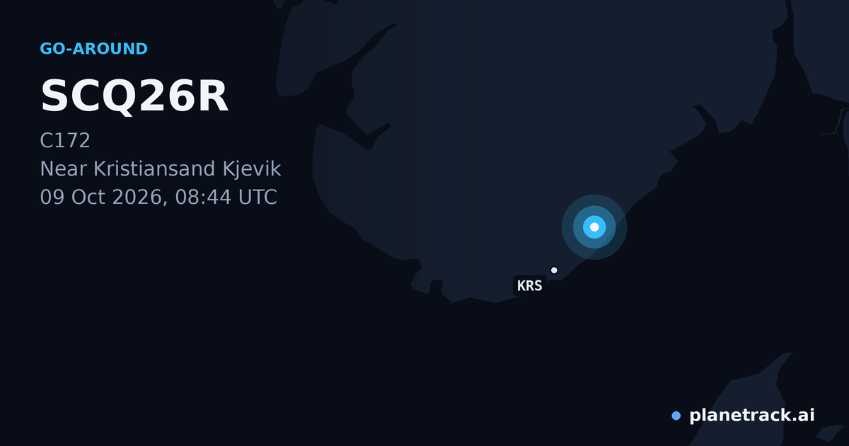Map of where SCQ26R's go-around happened