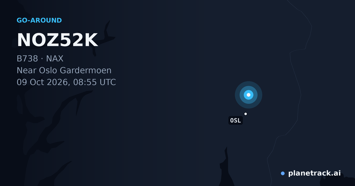 Map of where NOZ52K's go-around happened