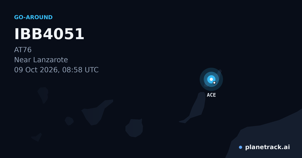 Map of where IBB4051's go-around happened