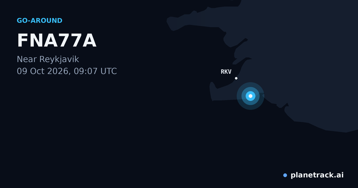 Map of where FNA77A's go-around happened
