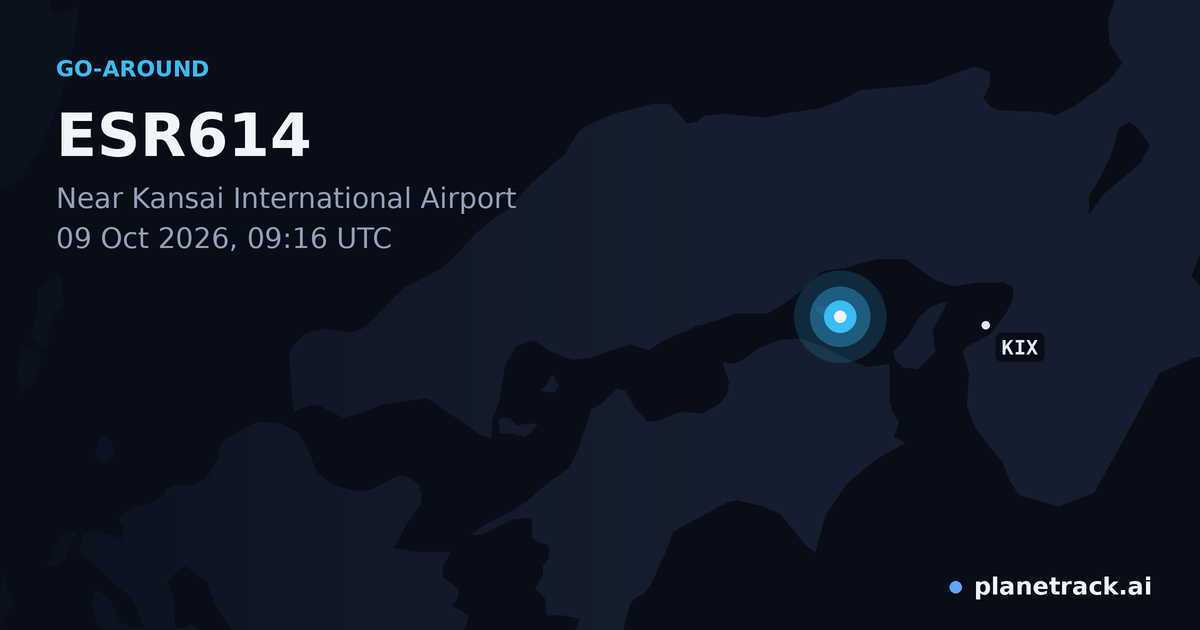 Map of where ESR614's go-around happened