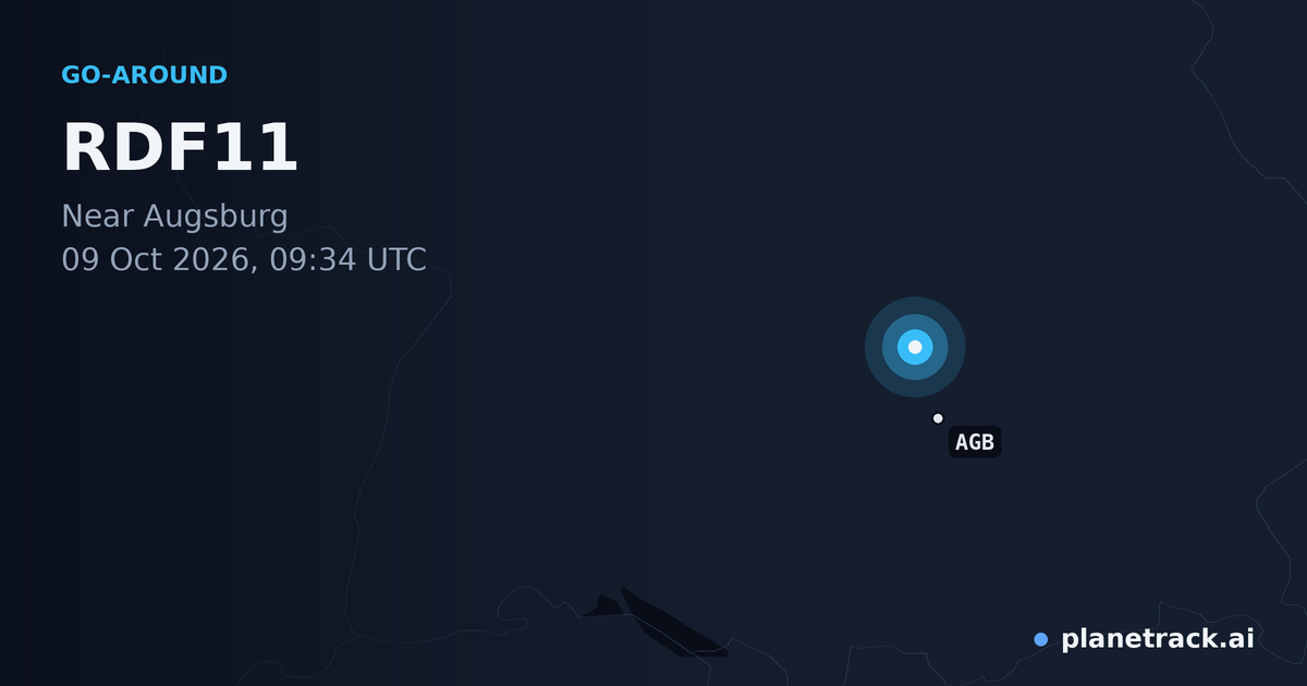 Map of where RDF11's go-around happened