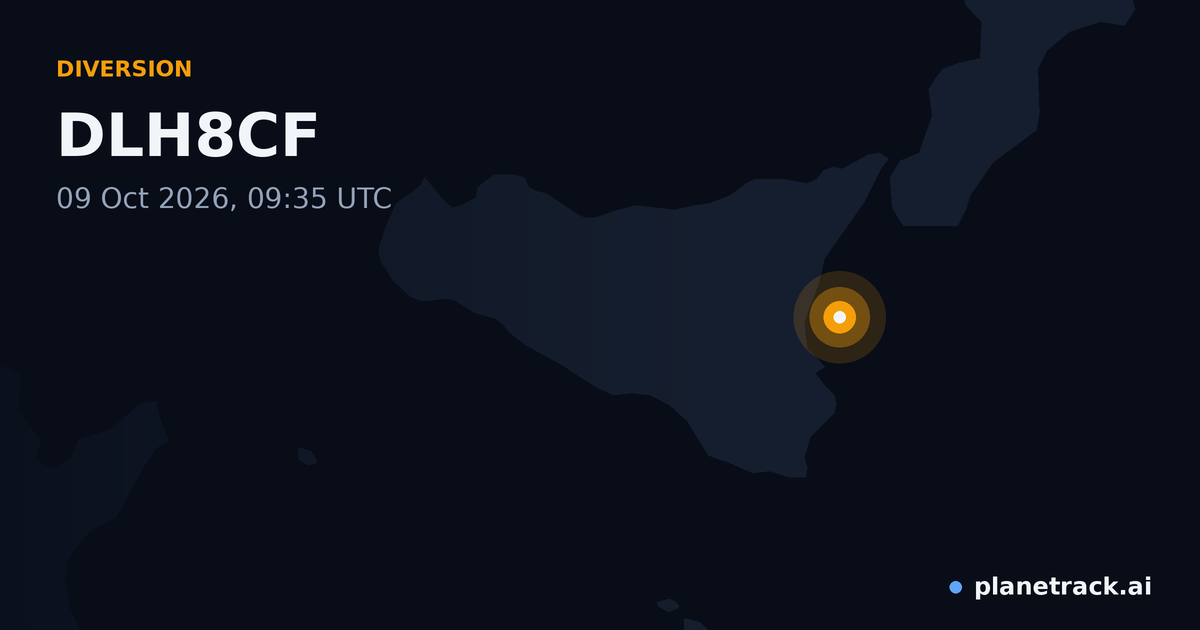 Map of where DLH8CF's diversion happened